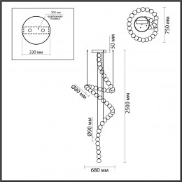 Люстра 5008/132L Odeon Light Золотой