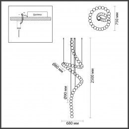 Люстра 5008/132L Odeon Light Золотой