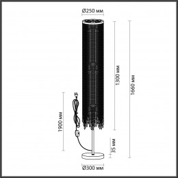 Торшер 5028/3F Odeon Light Золотой