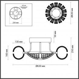 Люстра 5029/104CL Odeon Light Хром