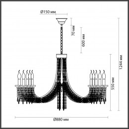 Люстра 5063/10 Odeon Light Золотой
