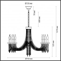 Люстра 5063/8 Odeon Light Золотой