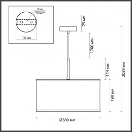 Светильник подвесной 5064/1 Odeon Light Античная бронза, латунь