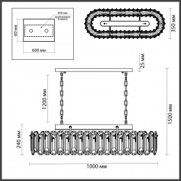 Люстра 5069/12 Odeon Light Золотой