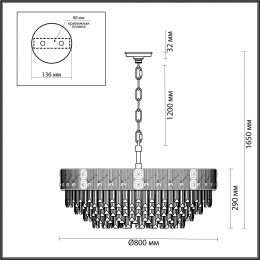 Люстра 5070/21 Odeon Light Золотой