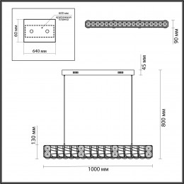 Люстра 5071/40L Odeon Light Золотой