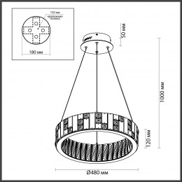 Люстра 5072/60L Odeon Light Золотой