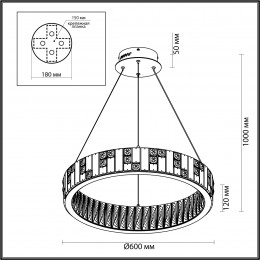 Люстра 5072/80L Odeon Light Золотой