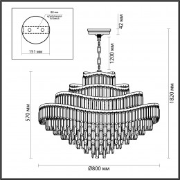 Люстра 5073/25 Odeon Light Золотой