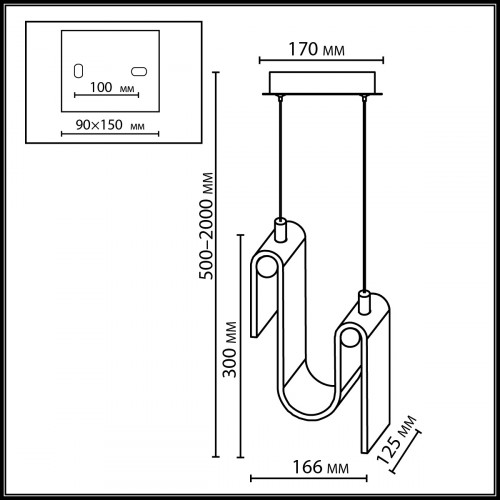 Светильник подвесной 5105/11L Odeon Light Античная бронза, золотой