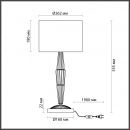 Лампа настольная 5403/1T Odeon Light Exclusive Бронзовый, серый, бежевый