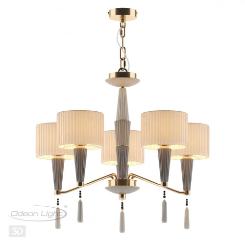 Люстра 5403/5 Odeon Light Exclusive Бронзовый, серый, бежевый