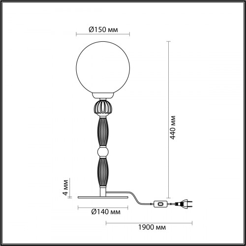 Лампа настольная 5405/1T Odeon Light Exclusive Золотой