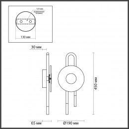 Светильник настенный 5407/6WL Odeon Light Exclusive Черный