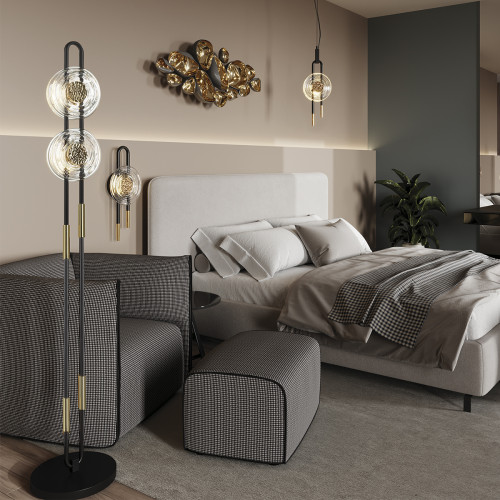 Светильник настенный 5407/6WL Odeon Light Exclusive Черный