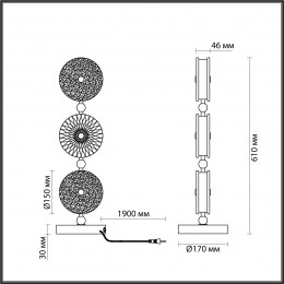 Лампа настольная 5412/13TL Odeon Light Exclusive Золотой