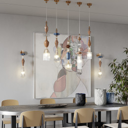 Светильник подвесной 5414/1A Odeon Light Exclusive Античная бронза, латунь