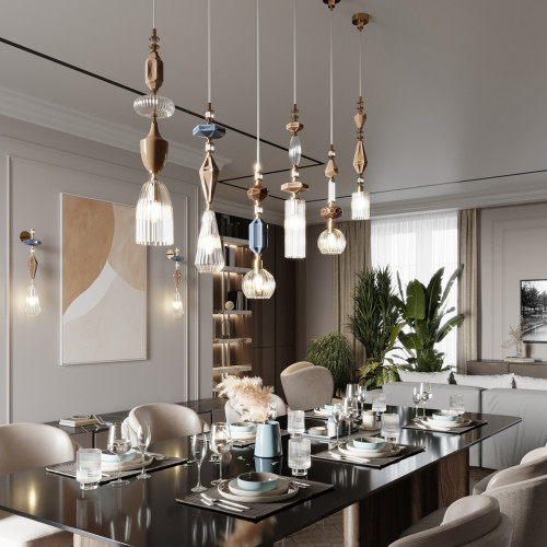 Светильник подвесной 5414/1B Odeon Light Exclusive Античная бронза, латунь