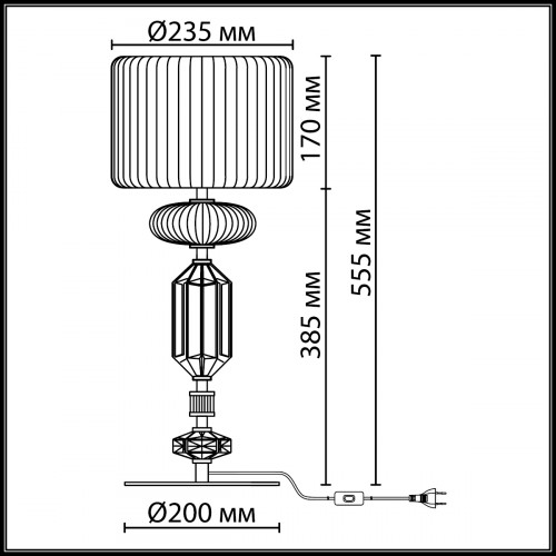 Лампа настольная 5414/2TA Odeon Light Exclusive Античная бронза, латунь