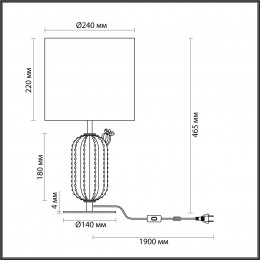 Лампа настольная 5425/1T Odeon Light Exclusive Золотой