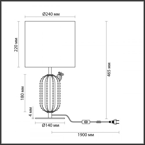 Лампа настольная 5425/1T Odeon Light Exclusive Золотой