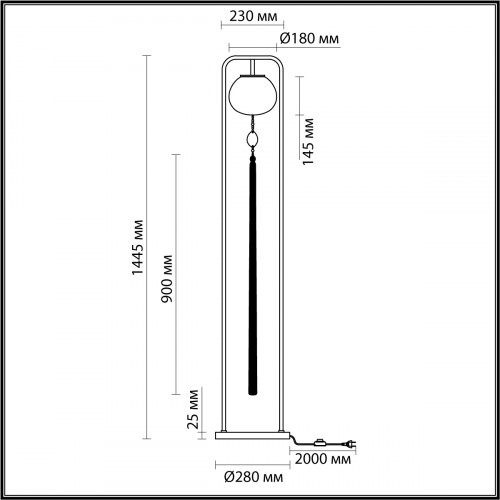 Торшер 5432/1F Odeon Light Exclusive Античная бронза, латунь
