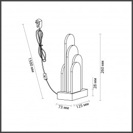 Лампа настольная 5438/12TL Odeon Light Exclusive Черный