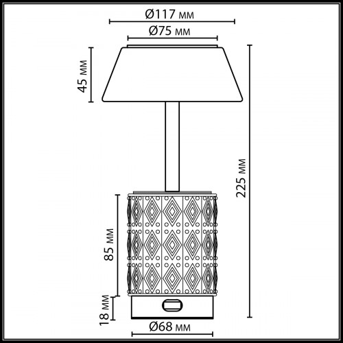 Лампа настольная 5454/6TL Odeon Light Exclusive Латунь, бронзовый, белый
