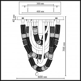 Люстра 5456/80CL Odeon Light Exclusive Никель, серый