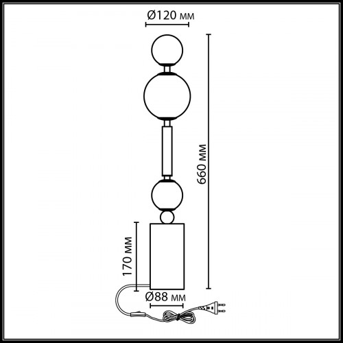 Лампа настольная 5457/4TL Odeon Light Exclusive Золотой