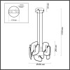 Светильник подвесной 6638/45L Odeon Light Exclusive Античная бронза, латунь
