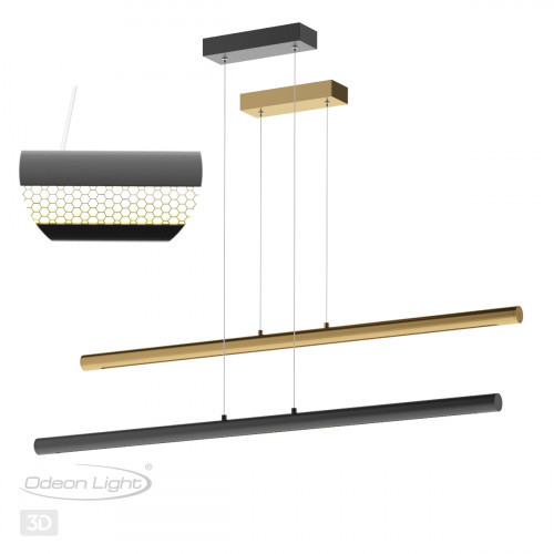 Светильник подвесной 6643/45L Odeon Light Черный