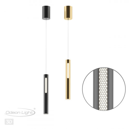Светильник подвесной 6644/7L Odeon Light Античная бронза, латунь