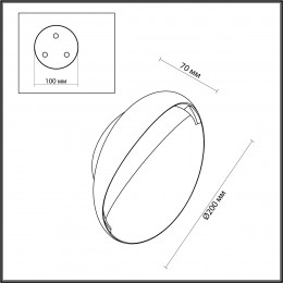 Светильник настенный 7004/7WL Odeon Light Золотой
