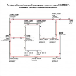 135053 PORT NT19 137 черный Соединитель "Х" с токопроводом для трехфазного шинопровода IP20 220V