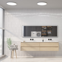 359208 OVER NT23 326 белый Светильник накладной влагозащищ. диммир. с датчиком движения (пульт ДУ в комплекте) IP43 LED 36W 170-265V 3240Лм 3000-6000К