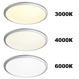 359210 OVER NT23 326 серый Светильник накладной влагозащищ. диммир. с датчиком движения (пульт ДУ в комплекте) IP43 LED 36W 170-265V 3240Лм 3000-6000К