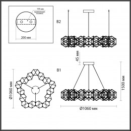 5086/68L L-VISION ODL25 503 античная бронза/металл Люстра LED 68W 4000K 3740Лм TRELLIS