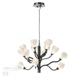5090/15 MODERN ODL25 561 черный матовый/белый/фарфор Люстра G4 LED 15*5W GARDI