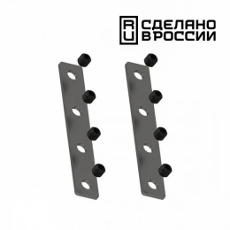 135133 NT21 059 черный Соединитель прямой внутренний для арт 135129-135130 (2 шт. в комплекте) FLUM